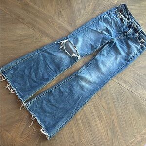 American Eagle distressed flare jeans size 4